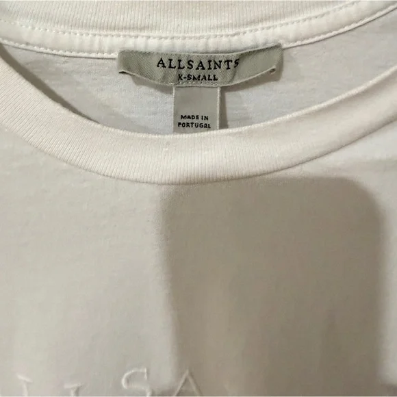 ALLSAINTS White 100% Cotton T shirt in XS - Picture 6 of 7